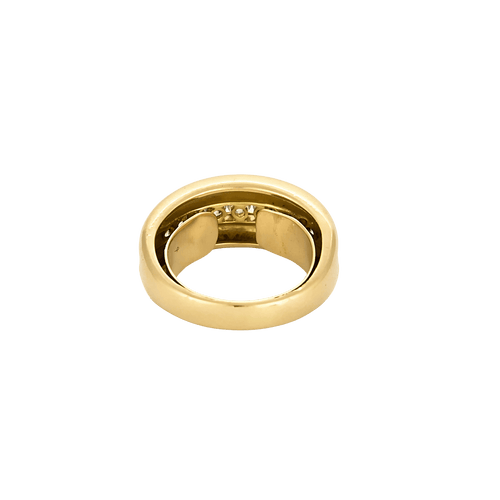 Bague 51 Bague jonc en or jaune 18 carats et diamants taille brillant 58 Facettes BO/250019