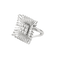 Bague 51 Bague vintage années 60/70 en or blanc 18 carats et diamants 58 Facettes BO/240041