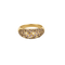 Bague 51 Poiray - Bague jonc dôme pavée en or jaune 18k, diamants et saphirs 58 Facettes BO/250018/