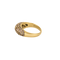 Bague 51 Poiray - Bague jonc dôme pavée en or jaune 18k, diamants et saphirs 58 Facettes BO/250018/