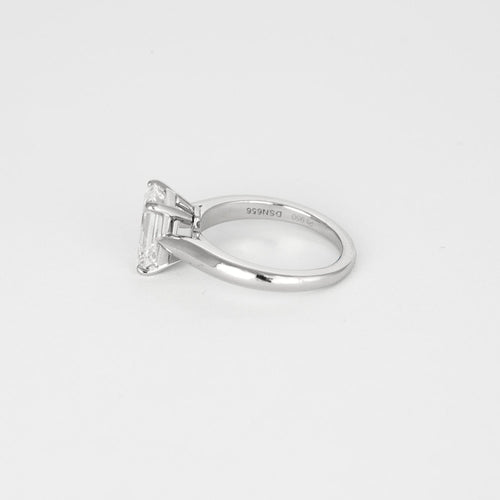 CARTIER - 1895 - Solitaire Platine Diamant Taille Emeraude 58 Facettes