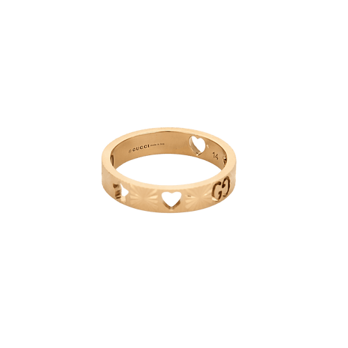 Bague 50 Gucci - Bague Icon en or rose 18 carats 58 Facettes BO/250014//