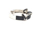 Boucles d'oreilles Asherali Knopfer - Boucle d’oreille créole en or blanc avec diamants noirs 58 Facettes 590021CN