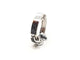 Boucles d'oreilles Asherali Knopfer - Boucle d’oreille créole en or blanc avec diamants noirs 58 Facettes 590021CN