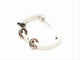 Boucles d'oreilles Asherali Knopfer - Boucle d’oreille créole en or blanc avec diamants noirs 58 Facettes 590021CN