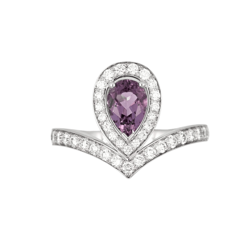 Bague 50 CHAUMET - JOSEPHINE AIGRETTE - Bague en or blanc, améthyste et diamants 58 Facettes DV0790-1-50-2