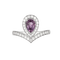 Bague 50 CHAUMET - JOSEPHINE AIGRETTE - Bague en or blanc, améthyste et diamants 58 Facettes DV0790-1-50-2