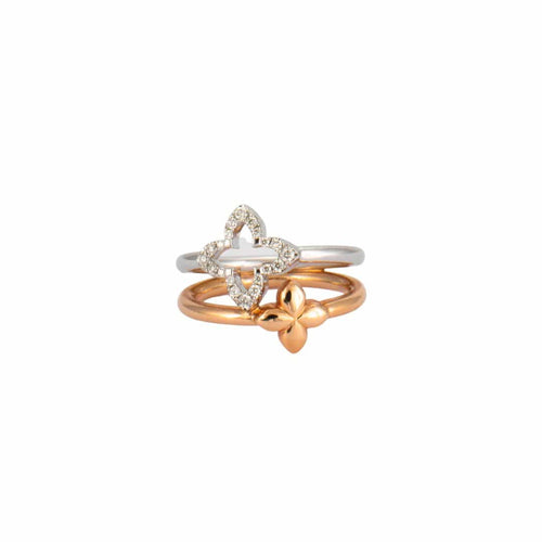 Bague 53 Bague Double Trèfle Diamants 58 Facettes 3131200