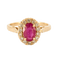 Bague 50 Bague en or jaune rubis et diamants 58 Facettes DV3650-1-50-2
