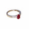 Bague 54 Bague - Bague sertie d’un rubis 1 ct en or blanc et diamants 58 Facettes