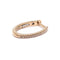 Boucles d'oreilles Créoles ovales diamants or rose 58 Facettes