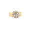 Bague 54 Bague vintage diamants fleurs or bicolore 18 carats 58 Facettes