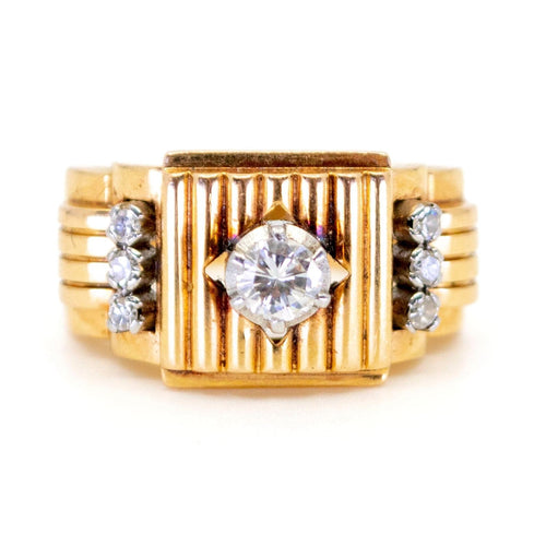 Bague 56 Bague style Tank en or 18 ct et diamants 58 Facettes C1485E644F464E38943C10C5A7C45E75