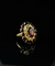Bague 57 Bague Margherita - Grenat pyrope ovale et 12 grenats en or jaune 18 carats 58 Facettes