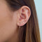 Boucles d'oreilles Créoles ovales diamants or rose 58 Facettes