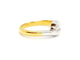 Bague 53 Bague solitaire bicolore en or jaune et or blanc 18 carats diamant 58 Facettes 730600CN