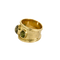 Bague 57 Bague jonc sertie de trois pierres de couleur en or jaune 18 carats 58 Facettes BO/240024///