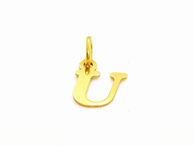 Pendentif Pendentif lettre U en or jaune 18 carats 58 Facettes 797204CD