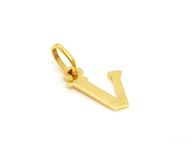 Pendentif Pendentif lettre V en or jaune 18 carats 58 Facettes 797206CD