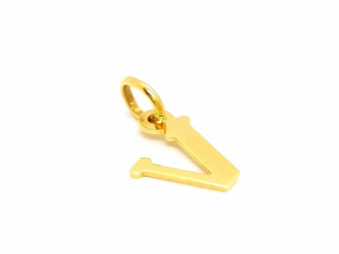 Pendentif Pendentif lettre V en or jaune 18 carats 58 Facettes 797206CD