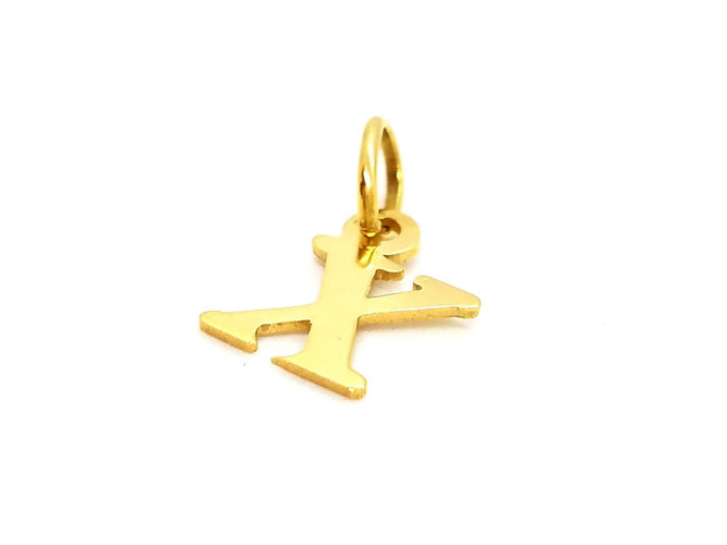 Pendentif Pendentif lettre X en or jaune 18 carats 58 Facettes 797208CD