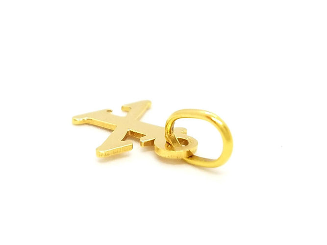 Pendentif Pendentif lettre X en or jaune 18 carats 58 Facettes 797208CD