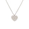 Collier Collier Coeur pavage diamants or blanc 58 Facettes