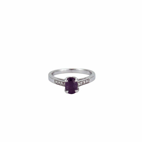 Bague 52 Bague Saphir ovale Diamants 58 Facettes