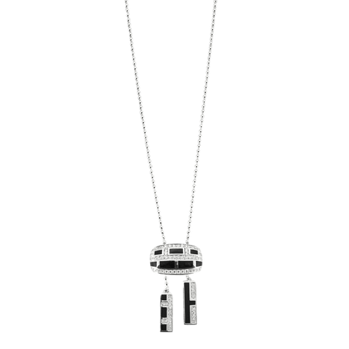Collier MAUBOUSSIN - LE VICE et LA VERTU- Collier "Le Vice"  or blanc et diamants 58 Facettes DV0640-6