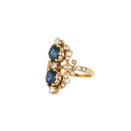 Bague 51.5 Bague Oblongue Saphirs 58 Facettes 3270002