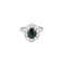 Bague 53 Bague marguerite en or blanc 18k, saphir 1,10 ct et diamants 58 Facettes BO/240038
