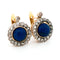 Boucles d'oreilles Boucles d'oreilles en or 18 carats avec diamants et lapis-lazuli 58 Facettes 9A81F6A510C042D1A0371FE9CE305B2E