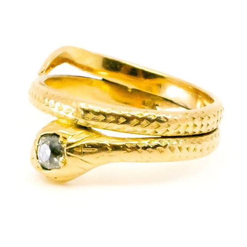 Bague 61 Bague serpent en or 18 ct avec diamant taille coussin 58 Facettes 8453BA8C7C514FD8B8F01E953833235F