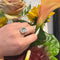 Bague 54.5 Bague entourage en or 18 carats avec aigue-marine et diamants 58 Facettes 3A835F118F3E4E7EA32FBF94D769BE53