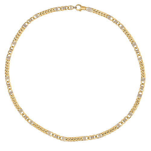 Collier Collier en or jaune et or blanc 18 carats 58 Facettes 876342CD