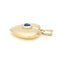 Pendentif Pendentif cœur en or jaune 14k avec saphir cabochon 58 Facettes 237D87633CB44D3CA04D07038344063A