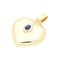 Pendentif Pendentif cœur en or jaune 14k avec saphir cabochon 58 Facettes 237D87633CB44D3CA04D07038344063A