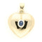 Pendentif Pendentif cœur en or jaune 14k avec saphir cabochon 58 Facettes 237D87633CB44D3CA04D07038344063A