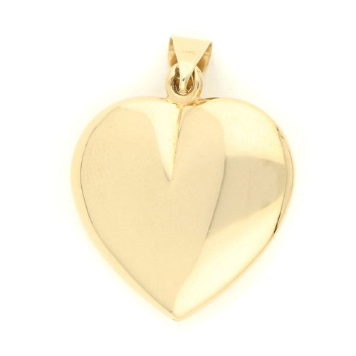 Pendentif Pendentif cœur en or jaune 14k avec saphir cabochon 58 Facettes 237D87633CB44D3CA04D07038344063A