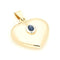 Pendentif Pendentif cœur en or jaune 14k avec saphir cabochon 58 Facettes 237D87633CB44D3CA04D07038344063A