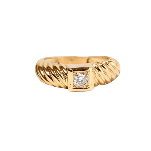 Bague 55 Bague Torsadée Diamant 58 Facettes