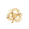 Broche Broche Trèfle  en or jaune et diamants 58 Facettes DV0586-4