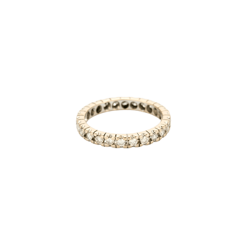 Bague 53.5 Bague alliance américaine en or blanc 18k et diamants 58 Facettes BO/240037