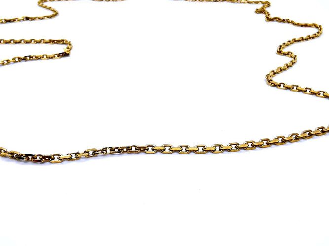 Collier Collier chaîne maille forçat en or jaune 18 carats 58 Facettes 948016CD
