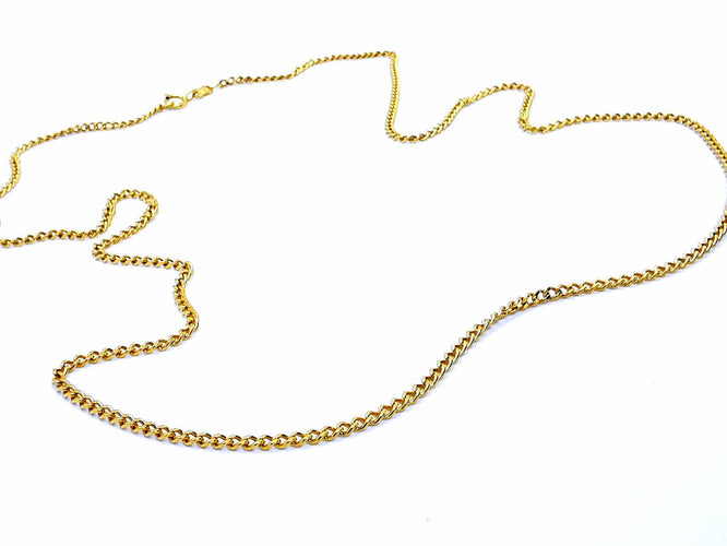 Collier Collier chaîne maille gourmette en or jaune 18 carats 58 Facettes 948044CD