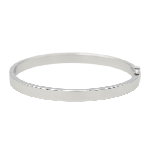 Bracelet Bracelet rigide ouvrant en or blanc 18 carats et palladium 58 Facettes 968092CN