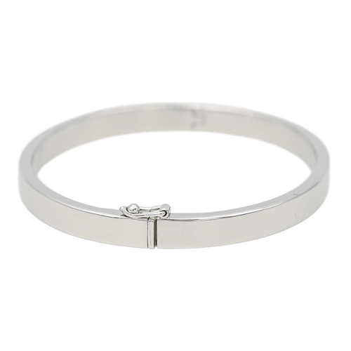 Bracelet Bracelet rigide ouvrant en or blanc 18 carats et palladium 58 Facettes 968092CN