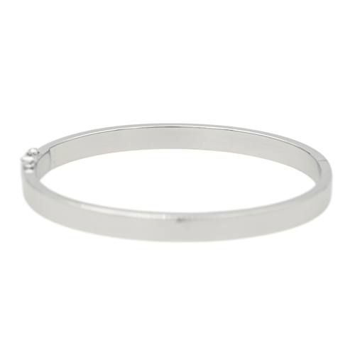 Bracelet Bracelet rigide ouvrant en or blanc 18 carats et palladium 58 Facettes 968092CN