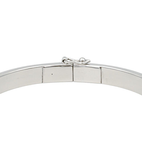 Bracelet Bracelet rigide ouvrant en or blanc 18 carats et palladium 58 Facettes 968092CN