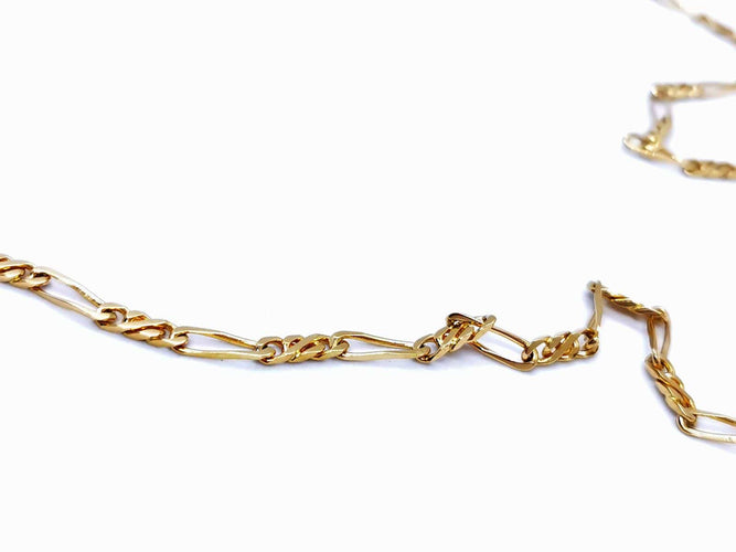 Collier Collier sautoir en or jaune 18 carats maille alternée 58 Facettes 978811CD
